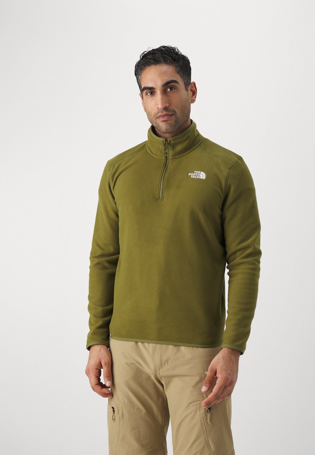 

Флисовый пуловер 100 GLACIER 1/4 ZIP The North Face, цвет forest olive