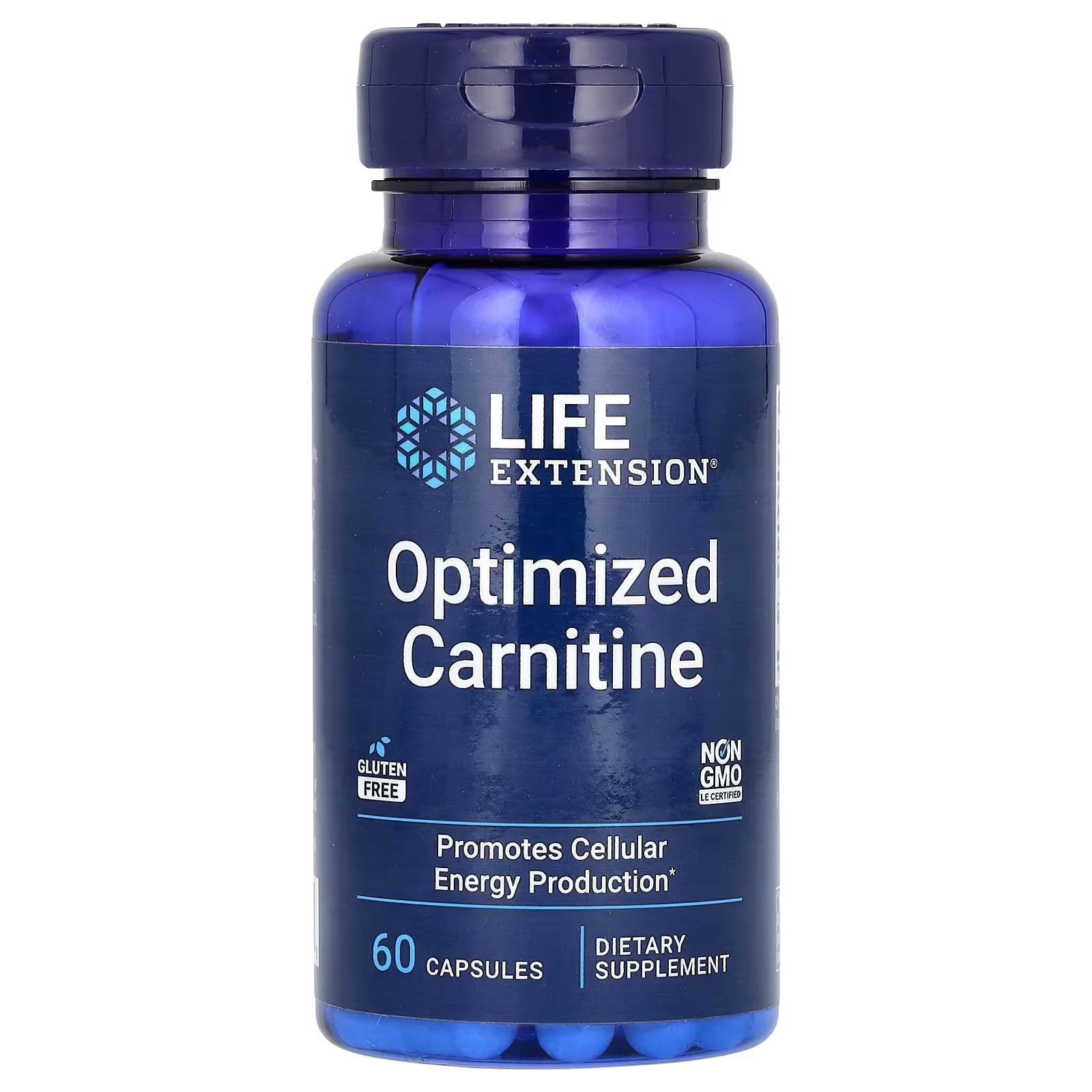 Оптимизированный карнитин Life Extension, 60 капсул life extension оптимизированный экстракт ашвагандха 60 капсул