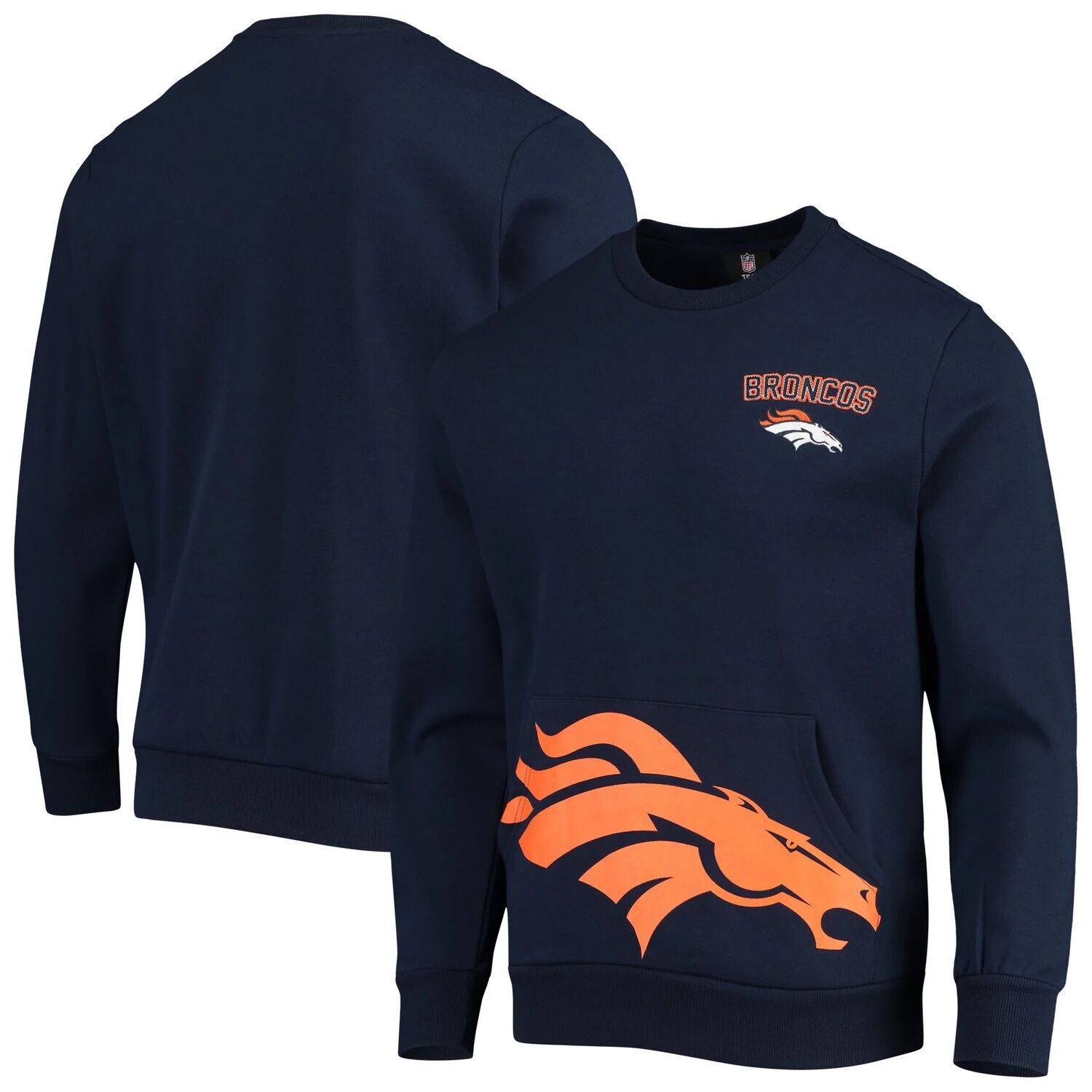 

Мужской темно-синий пуловер с карманами FOCO Denver Broncos
