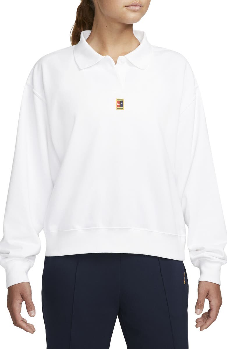 

Теннисное поло Court Dri-FIT Heritage NIKE, белый