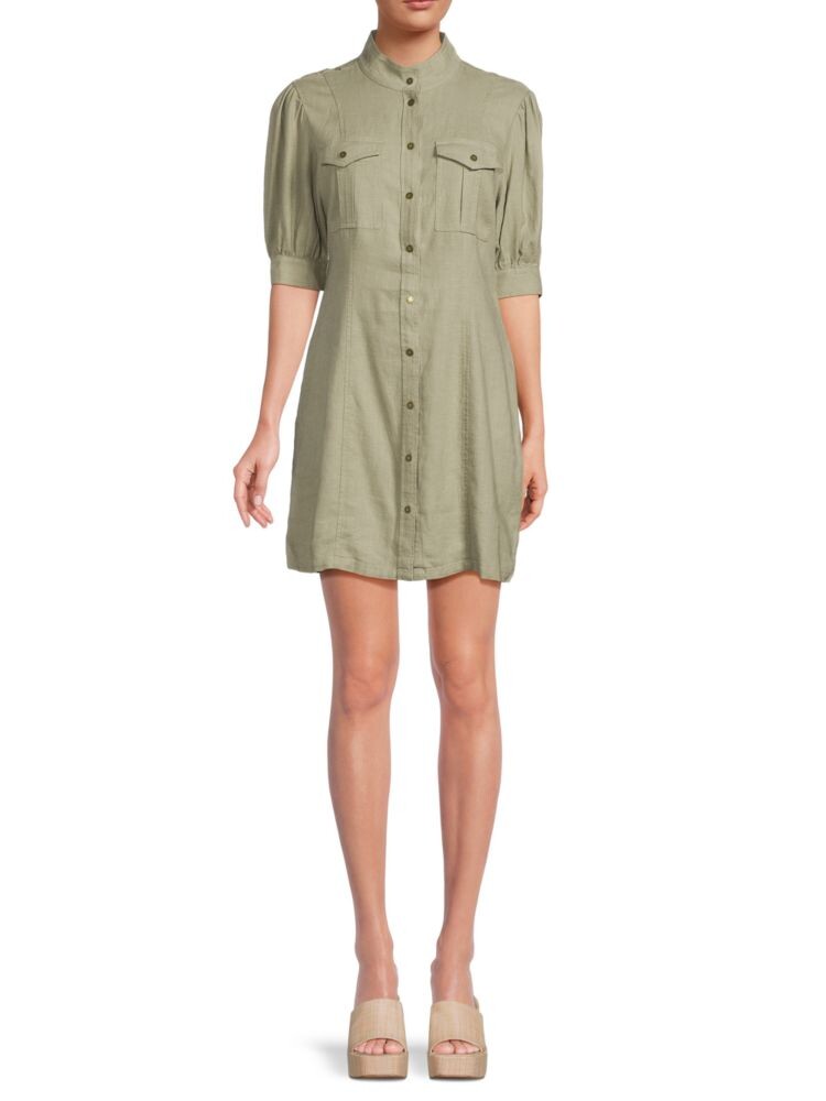 

Платье-рубашка с пышными рукавами DKNY, цвет Spring Olive