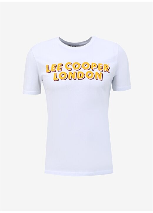 

Белая мужская футболка с круглым вырезом 232 LCM 242028 MIKE WHITE Lee Cooper, белый