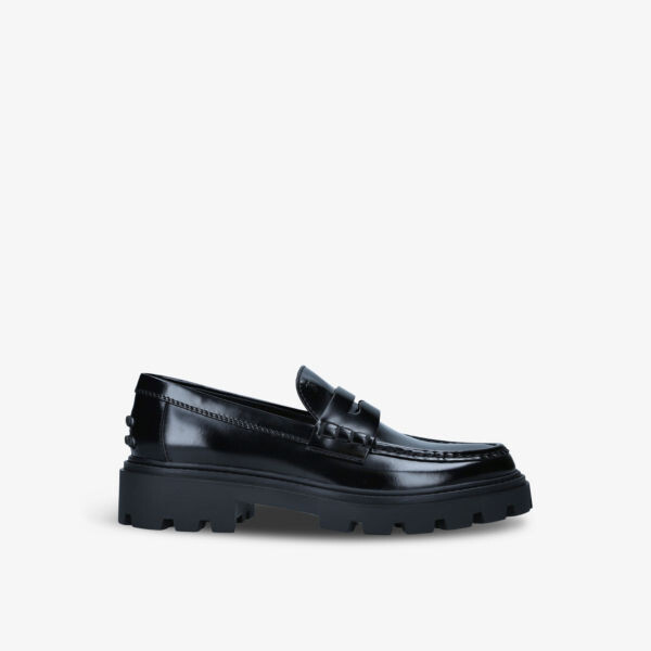 

Кожаные лоферы gomma pesante Tods, черный