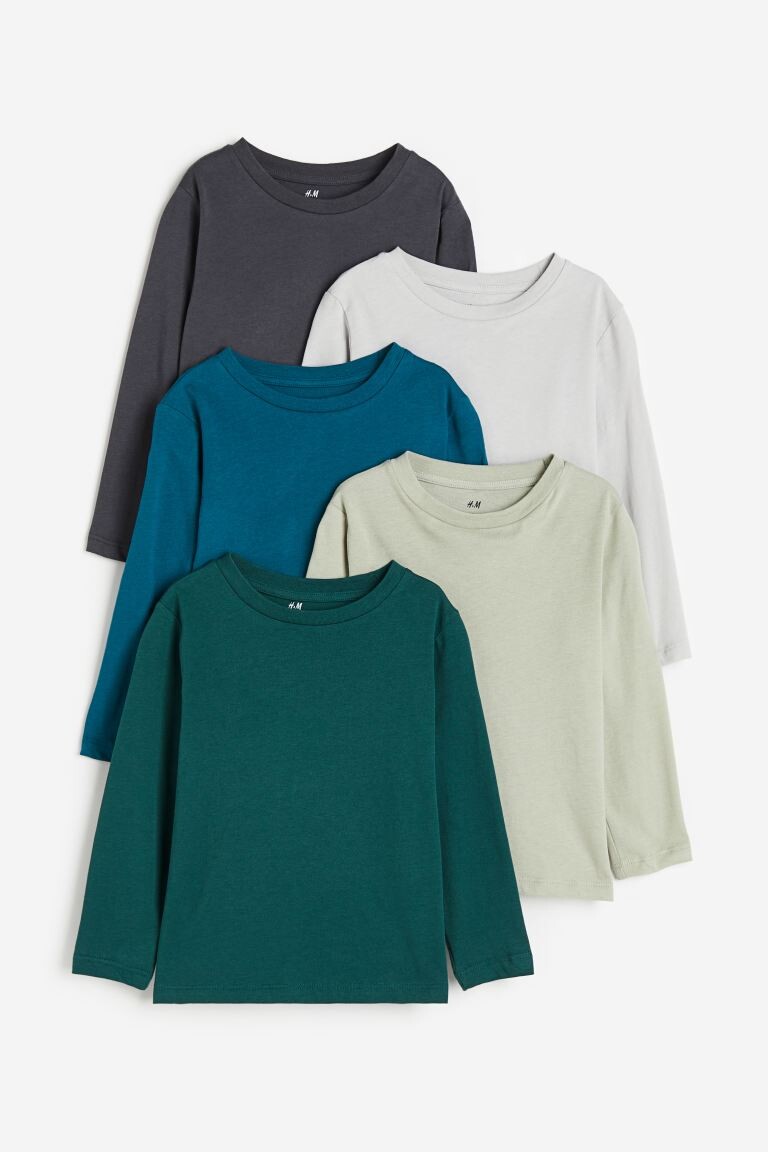 

В упаковке 5 футболок с длинными рукавами H&M