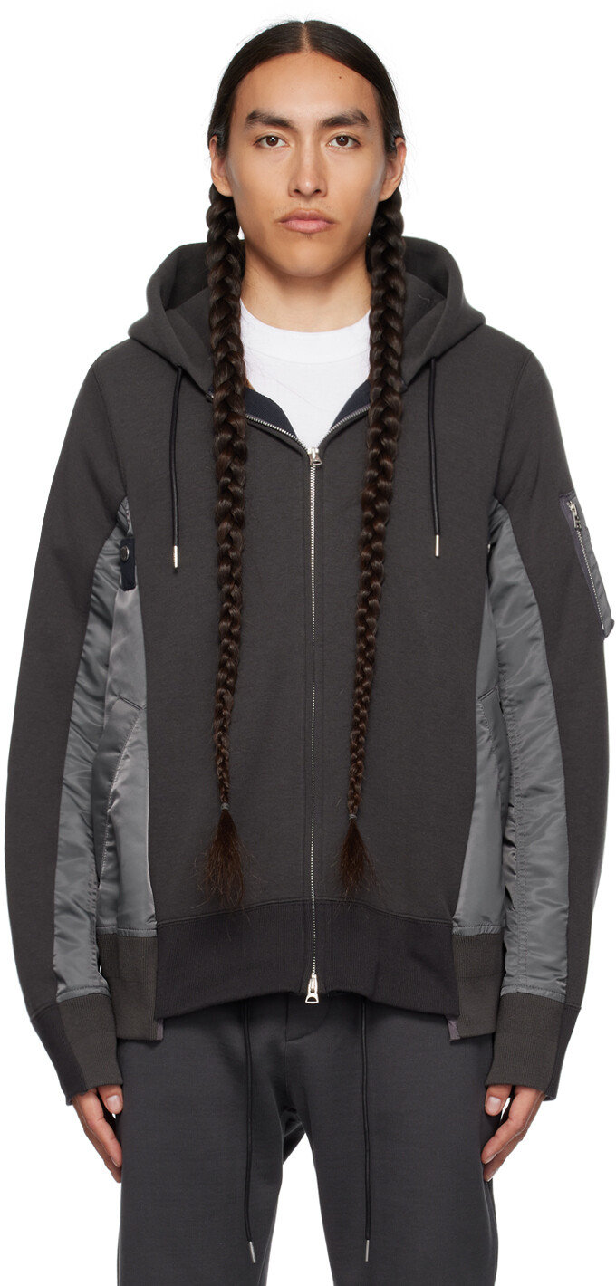 

Серый худи с губкой sacai