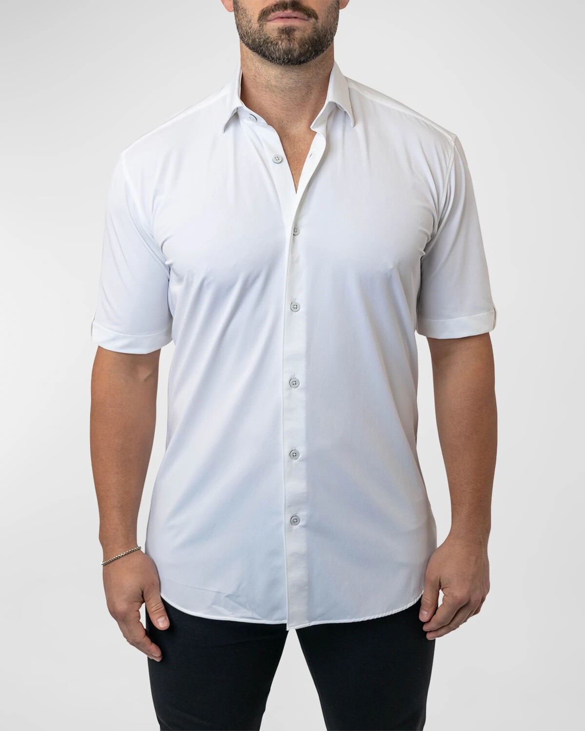 

Мужская спортивная рубашка Galileo Stretch Core Maceoo, цвет White