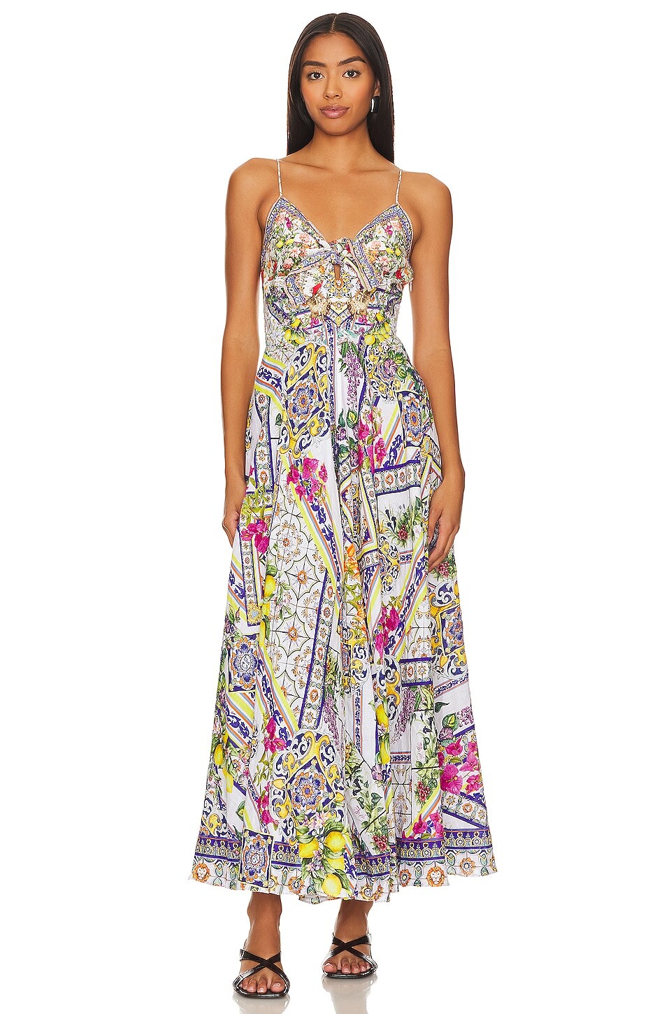 

Платье миди Camilla Tie Front, цвет AMALFI AMORE