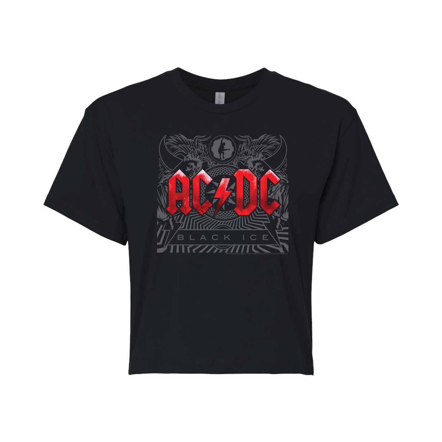 Укороченная футболка с рисунком AC/DC Black Ice для юниоров Licensed Character футболка ac dc black ice