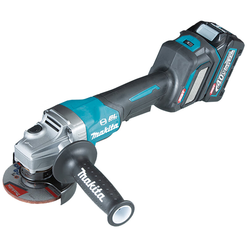 Угловая шлифовальная машина Makita GA011GD201, 100 мм + два аккумулятора 40V/2.5Ah, зарядное устройство