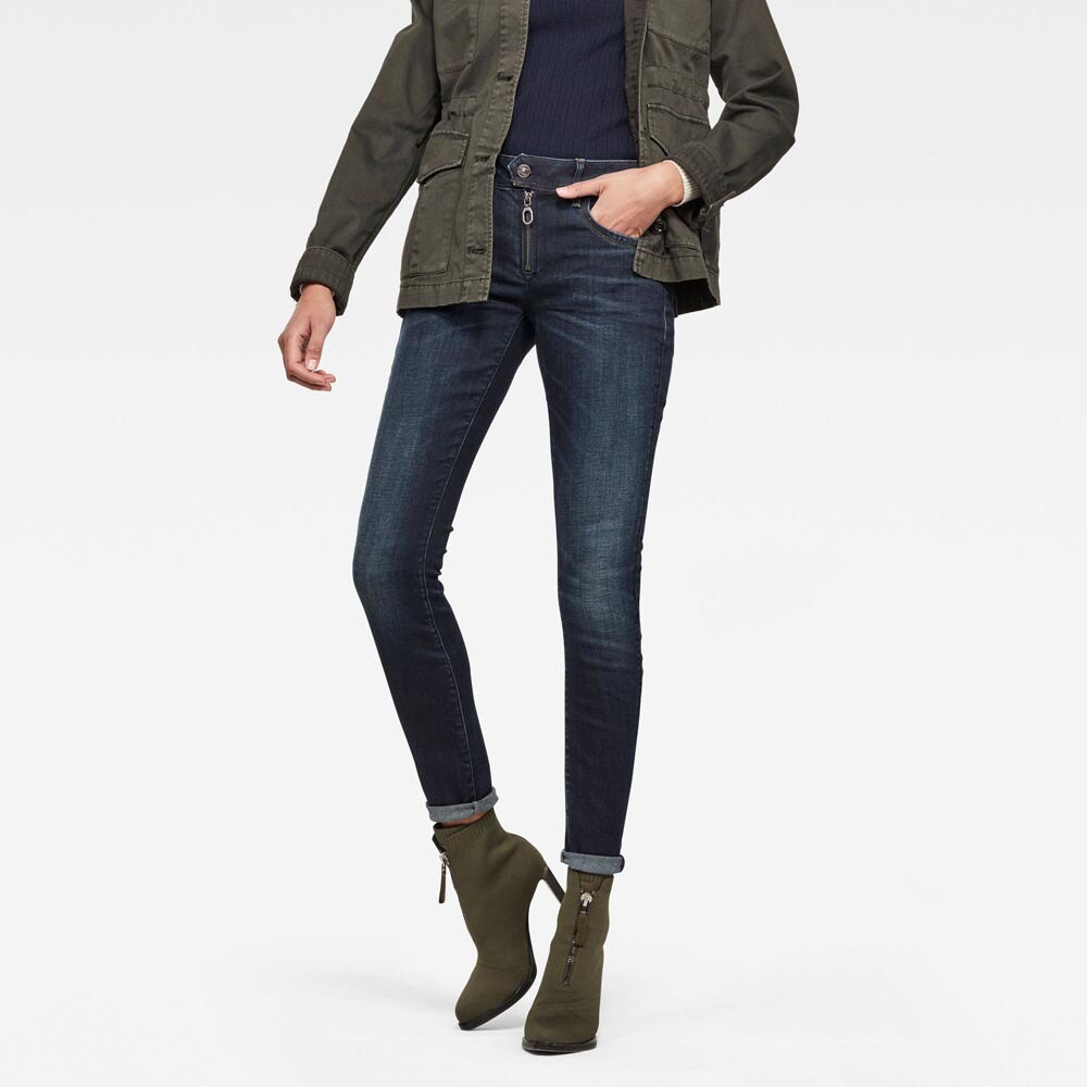 

Джинсы G-Star Lynn Zipper Mid Waist Skinny, синий