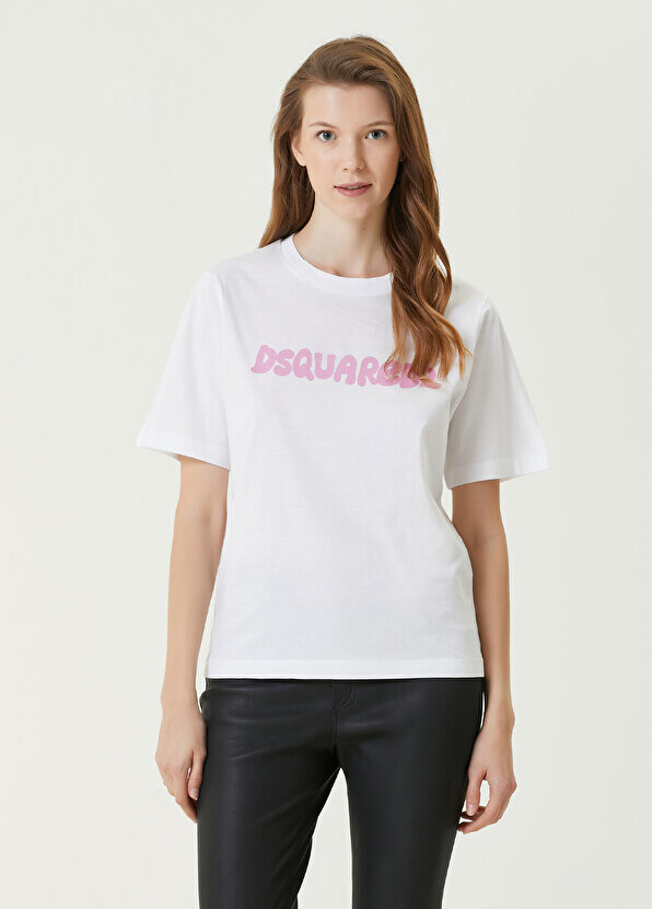 

Белая футболка с логотипом Dsquared2, Белый