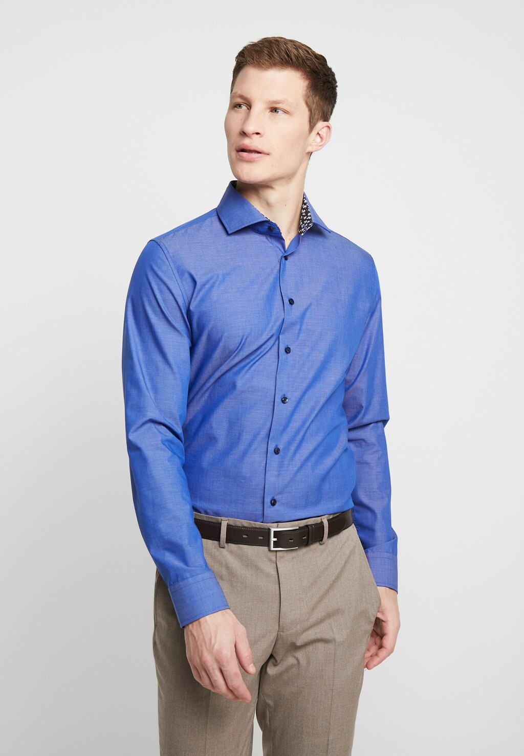 

Классическая рубашка Kent Slim Fit Contrast Seidensticker, цвет dark blue