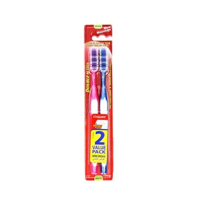 Зубная щетка Cepillo de Dientes Medio Doble Acción Colgate, Set 2 productos
