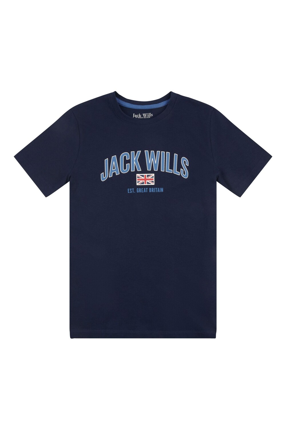 

Футболка с заниженными плечами и флагом Jack Wills, синий