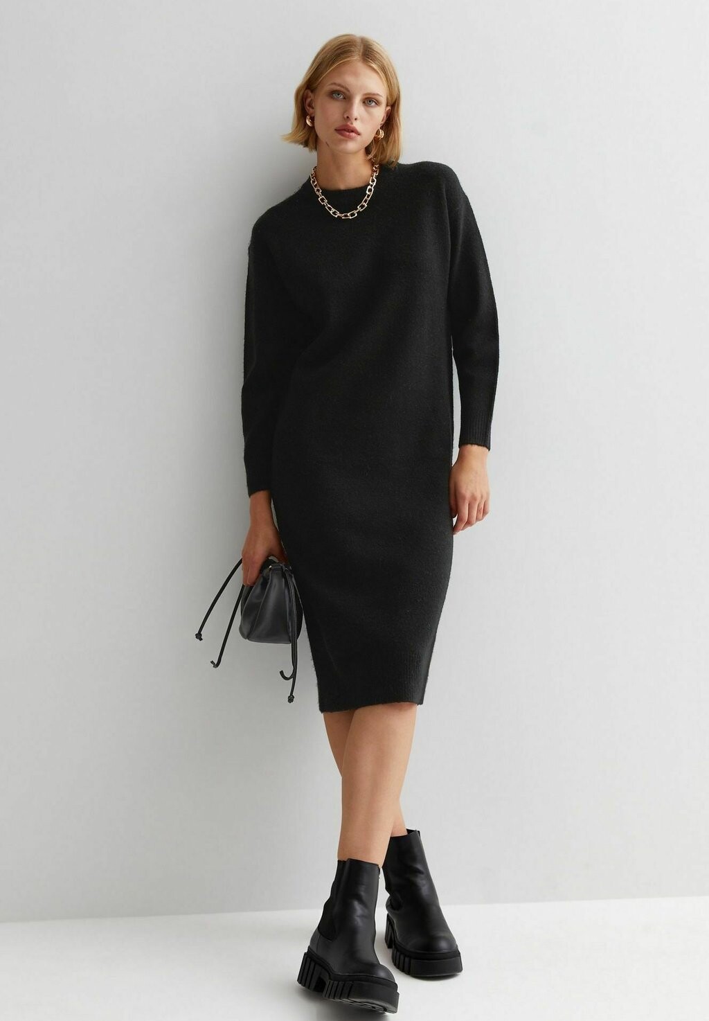 

Трикотажное платье New Look, черный