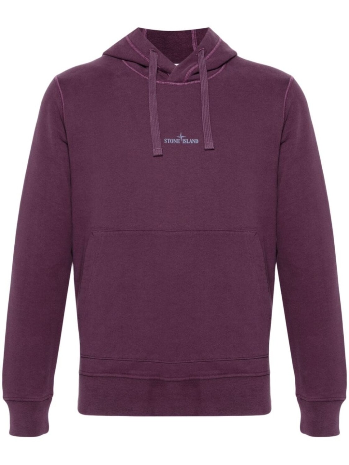 

Stone Island хлопковая толстовка с капюшоном, фиолетовый