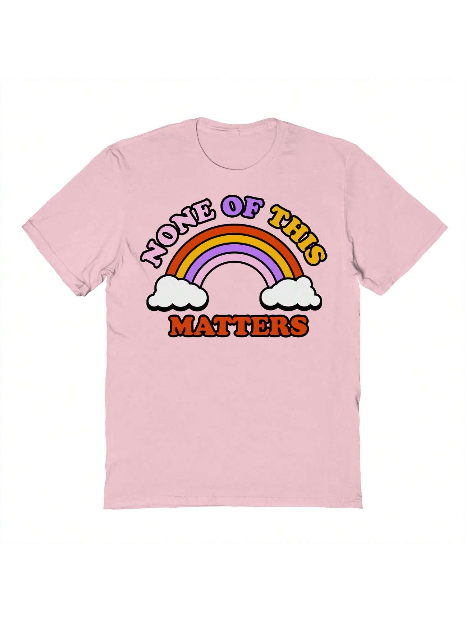Хлопковая футболка унисекс с короткими рукавами и рисунком Pop Creature Matters, розовый