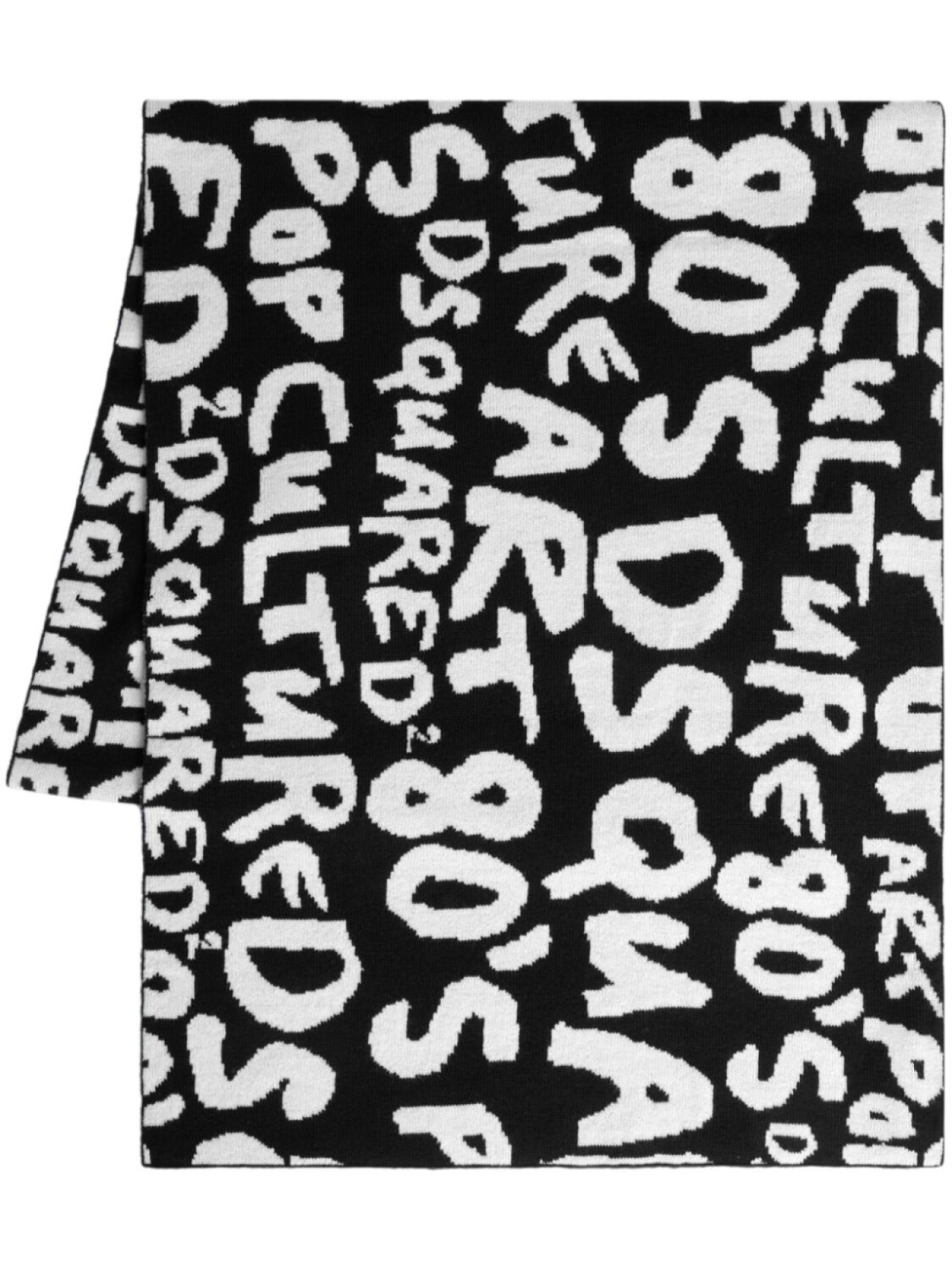 

Dsquared2 шерстяной шарф с логотипом, черный