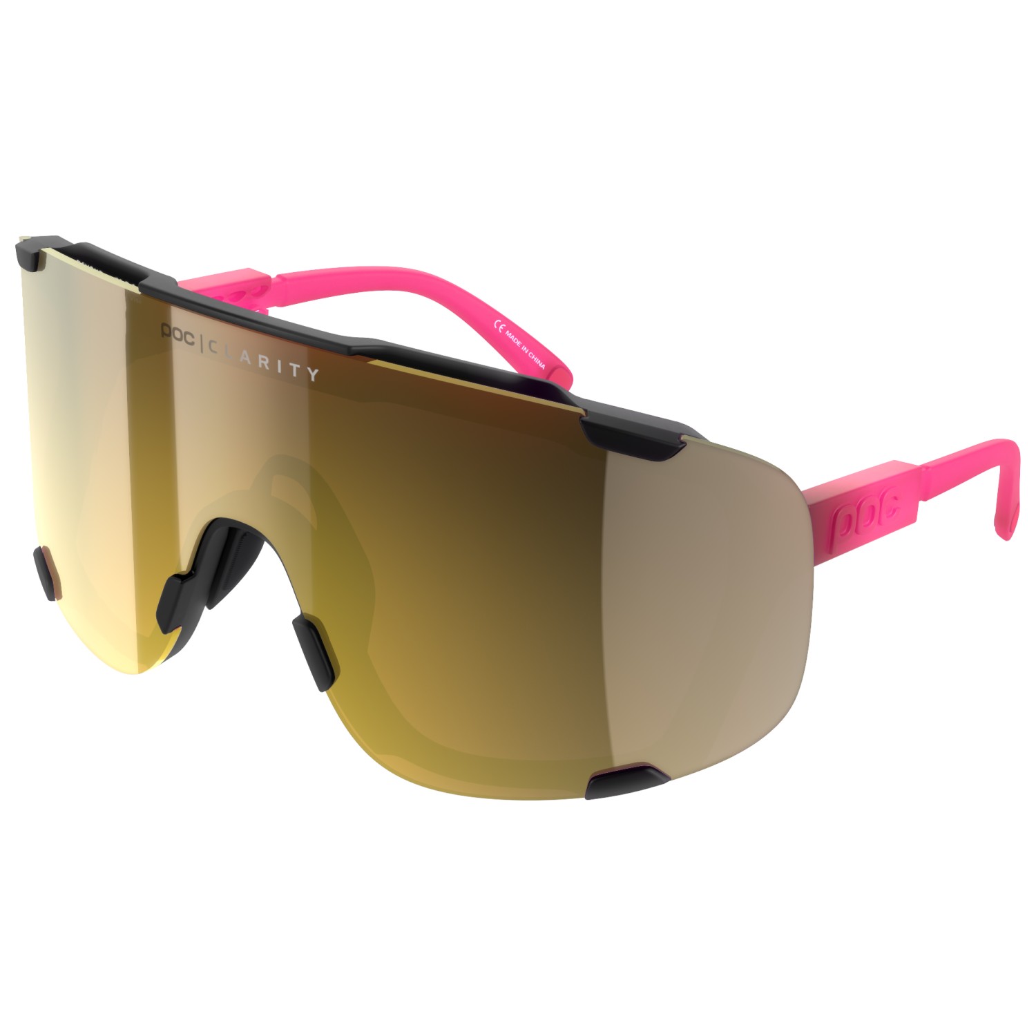 Велосипедные очки Poc Devour Mirror S2 (VLT 16%), цвет Fluorescent Pink/Uranium Black Translucent