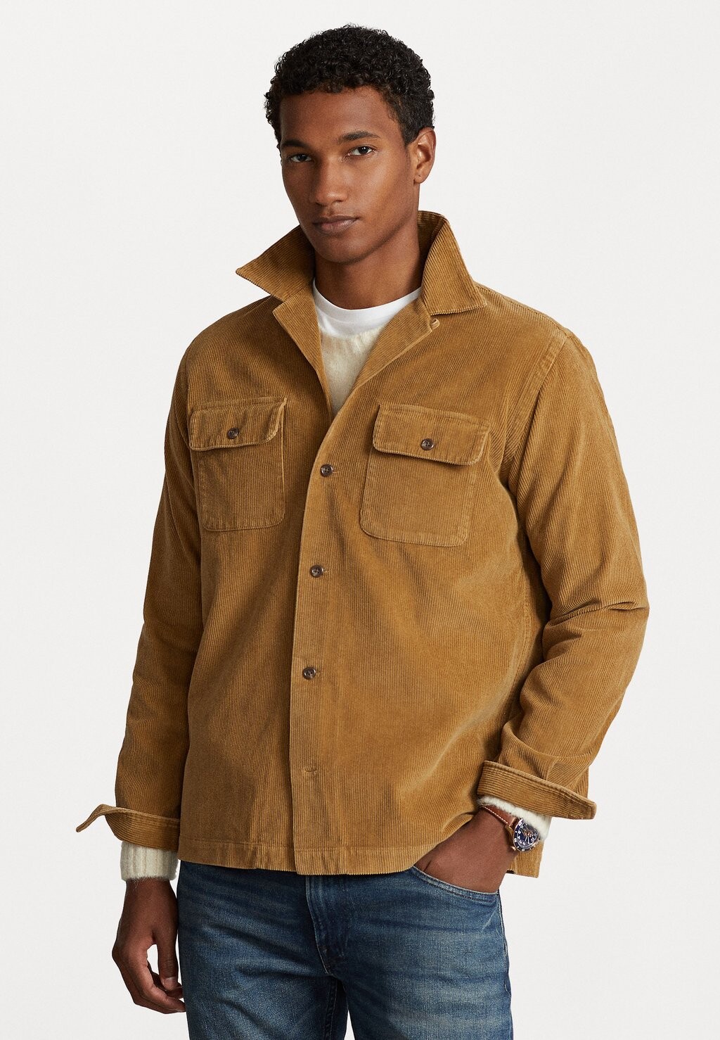 

Рубашка СПОРТИВНАЯ ФУТБОЛКА С ДЛИННЫМ РУКАВОМ Polo Ralph Lauren, рустикально-коричневый