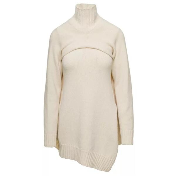 

Свитер cream white two-piece sweater with high-neck in wo Jil Sander, мультиколор