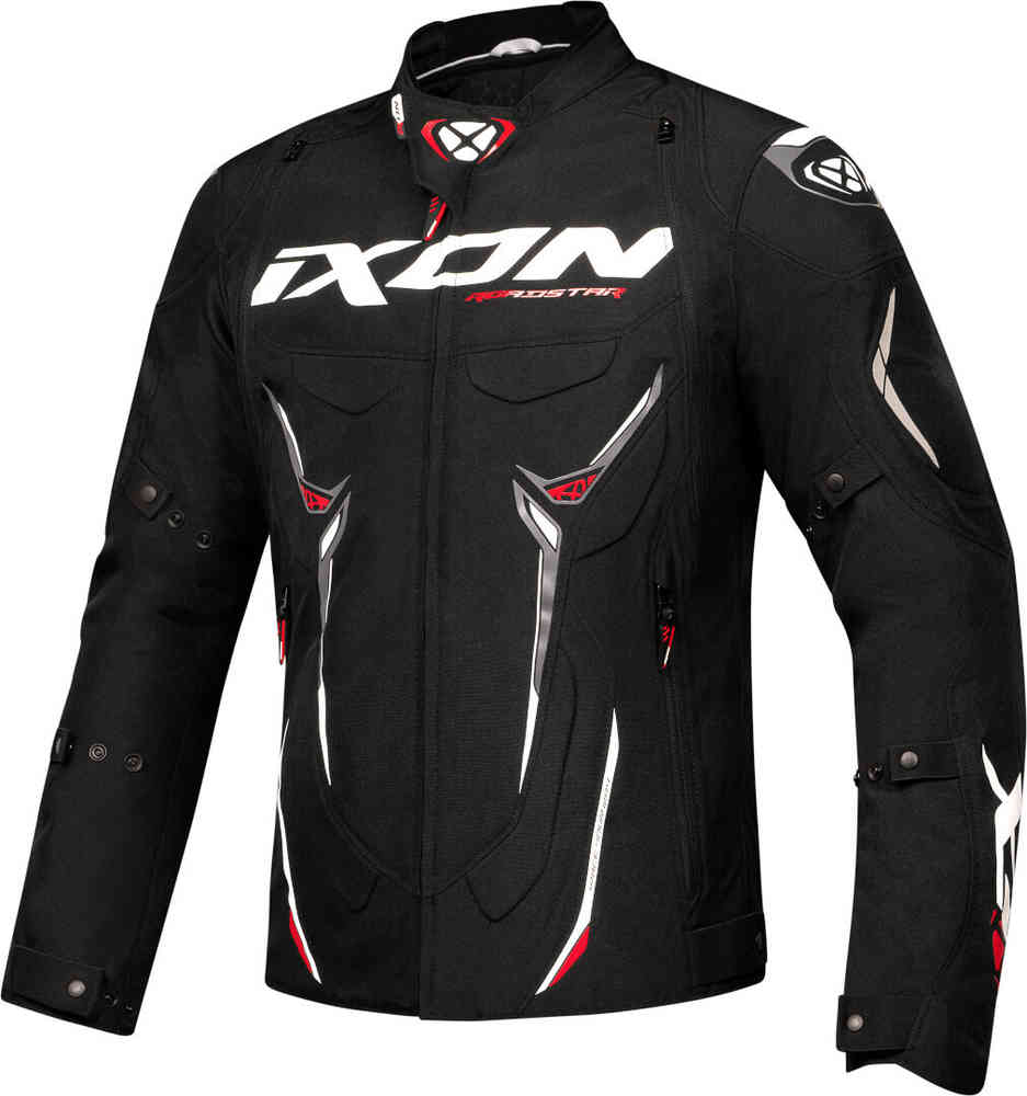 Водонепроницаемая мотоциклетная текстильная куртка Roadstar Ixon, черный/белый/красный 2021 новый продукт f1 формула один гоночный костюм куртка спортивная толстовка один и тот же стиль под заказ