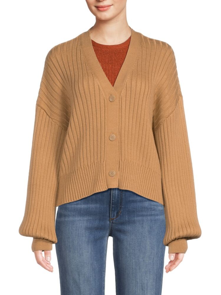 

Кардиган в рубчик Eloise Staud, цвет Camel