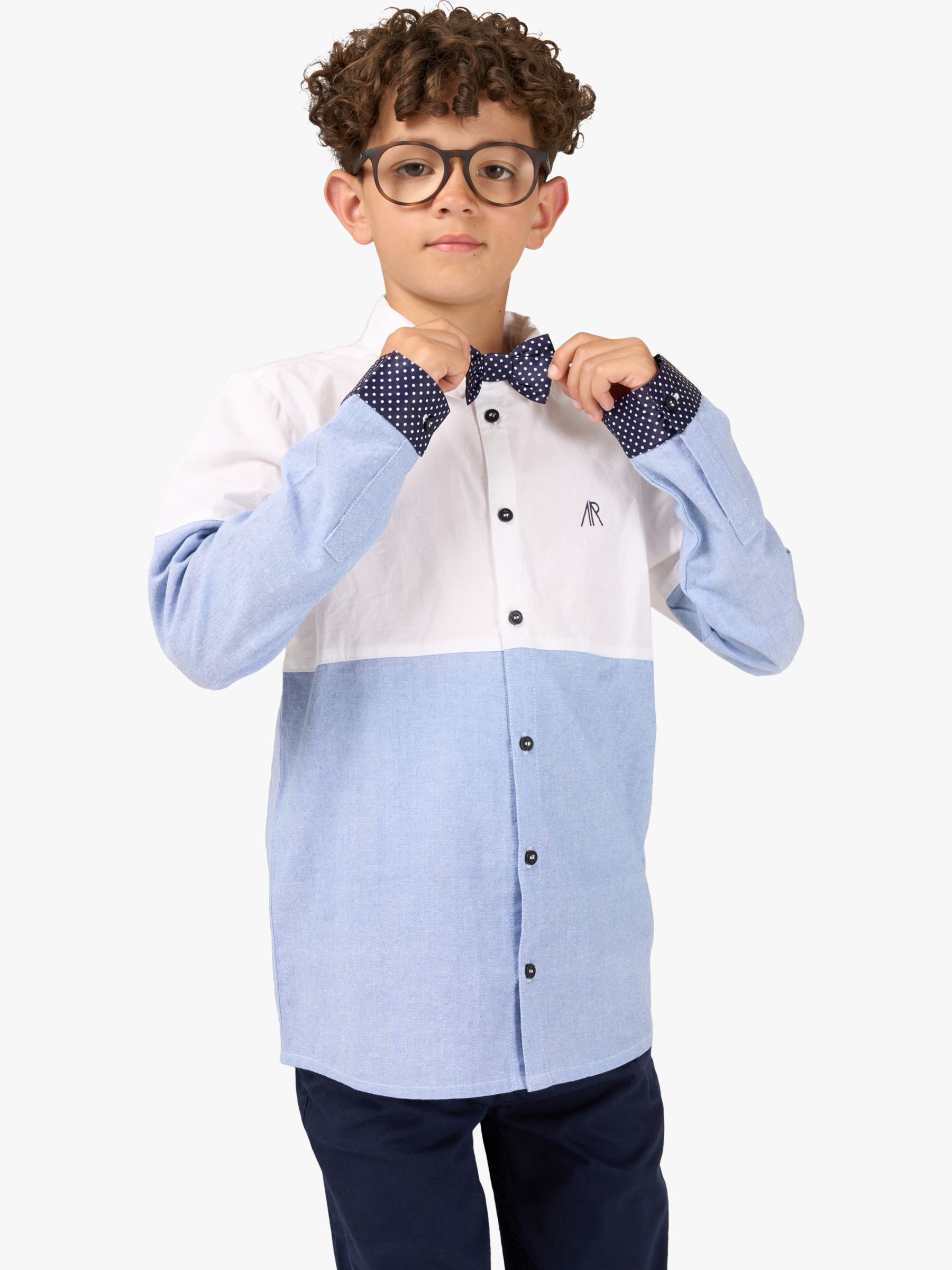 цена Детская рубашка Carlton с галстуком-бабочкой Angel & Rocket, белый/мульти