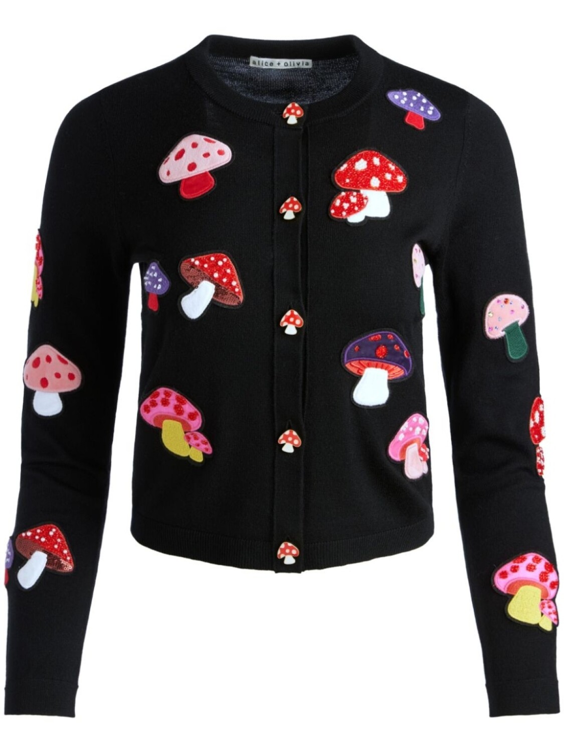 

Кардиган alice + olivia Ruthy Mushroom, черный