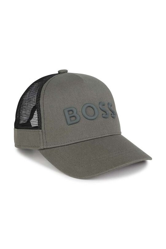 

Детская хлопковая шапка BOSS, зеленый
