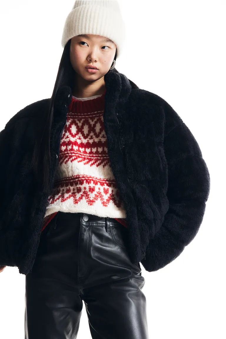 

Стеганая куртка H&M, черный