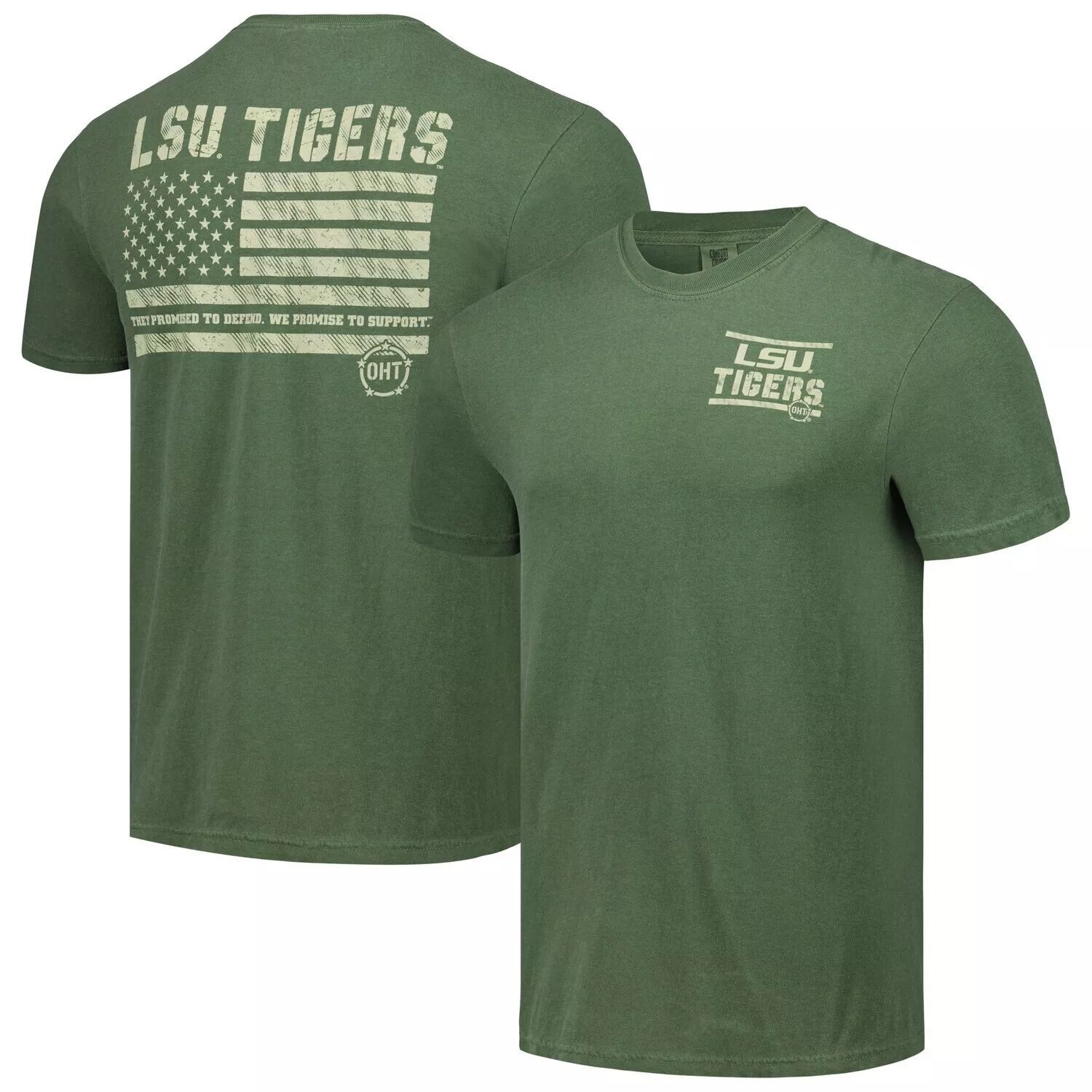 

Мужская оливковая футболка LSU Tigers OHT Military Appreciation Comfort Colours