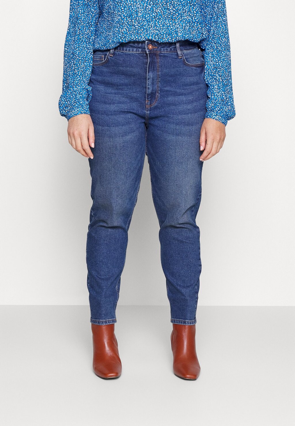 

Джинсы Tapered Fit Pieces Curve, темно-синий