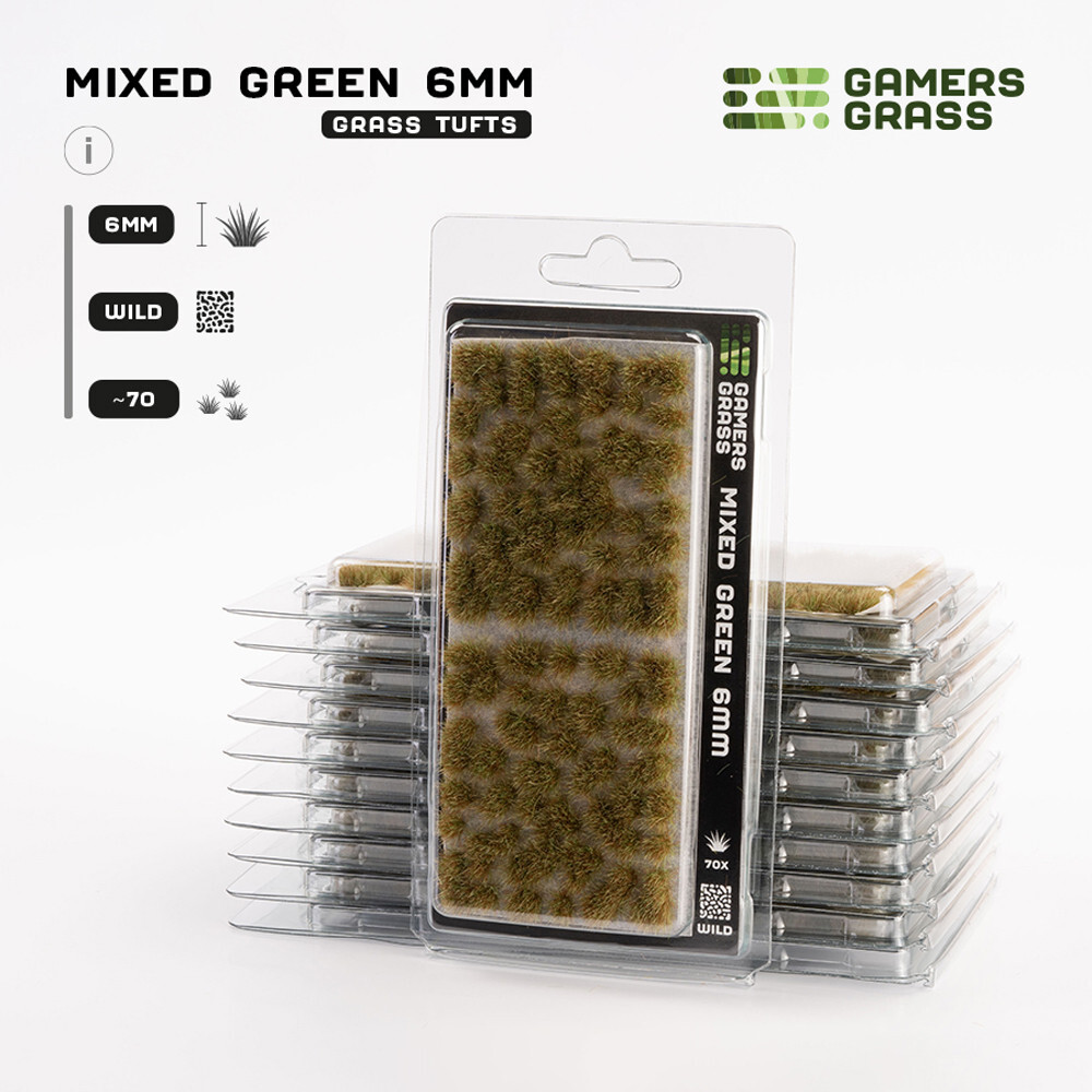 

Аксессуары Gamers Grass Gamers Grass Tufts: Mixed Green - Wild 6mm
