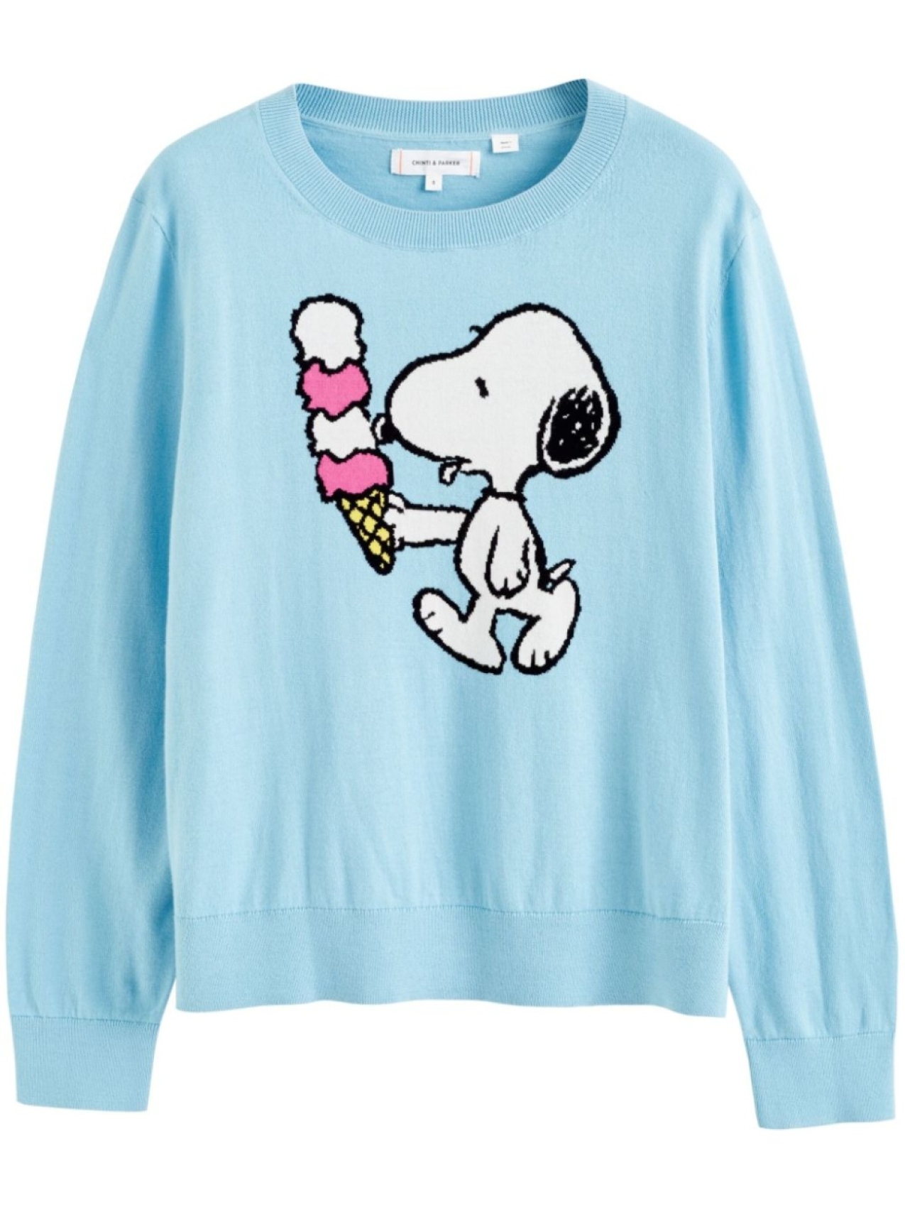 

Джемпер Snoopy Ice Cream вязки интарсия Chinti & Parker, синий