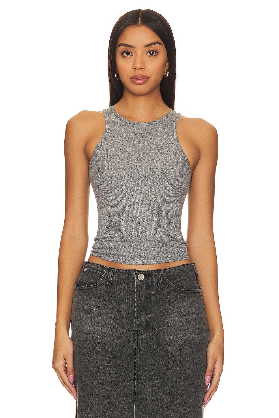 

Майка Rag & Bone Essential Rib, цвет Heather Grey