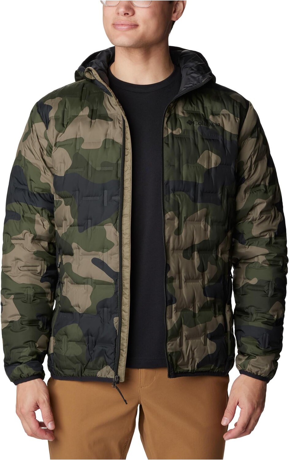 

Пуховик с капюшоном Delta Ridge Columbia, цвет Stone Green Mod Camo Print