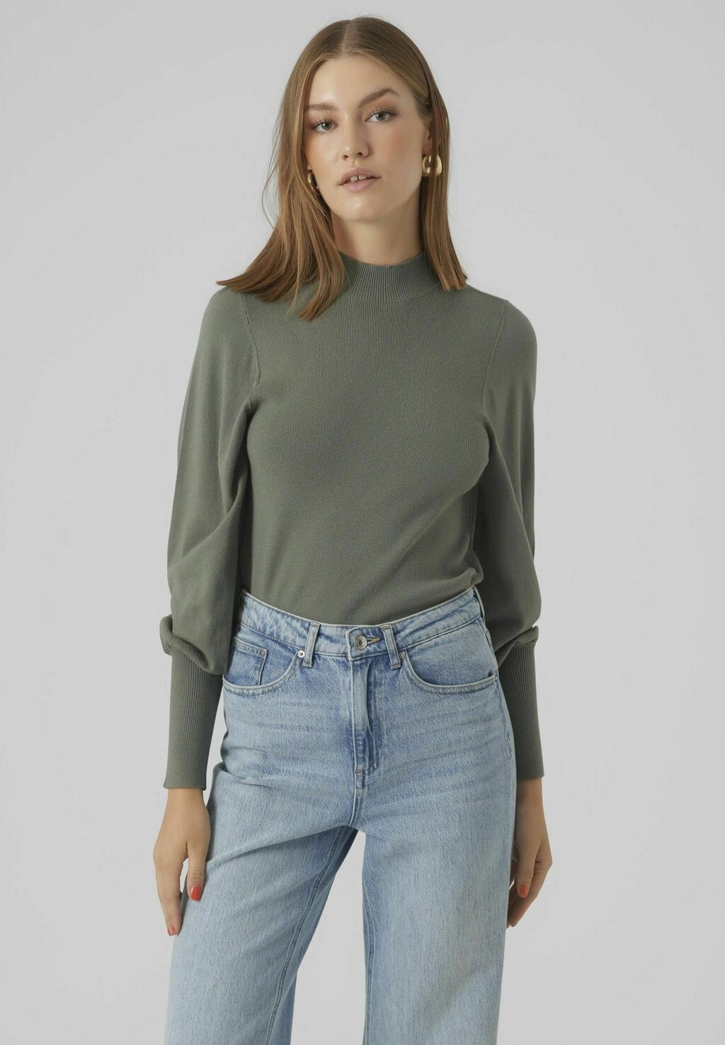 

Сшитый трикотаж Vero Moda VMHOLLYKARISPUFF HIGHNK GA BOO, цвет laurel wreath
