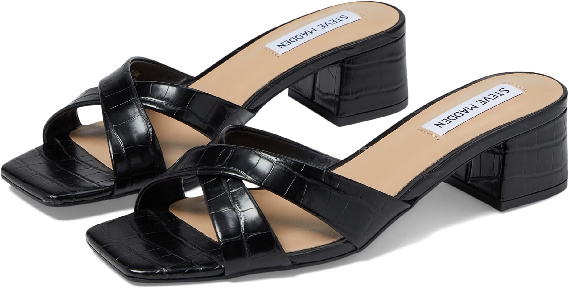 Босоножки Gaia Sandal Steve Madden, цвет Black Croco