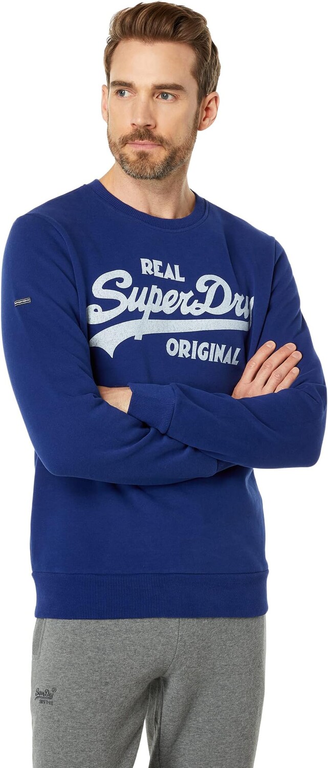 

Толстовка Vintage Logo Soda Pop Crew Superdry, цвет Supermarine Navy