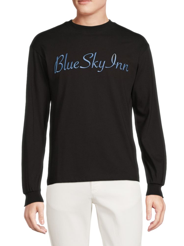 цена Футболка с длинными рукавами и логотипом Blue Sky Inn, черный