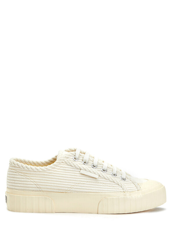 

Текстурированные женские кроссовки в белую полоску Superga