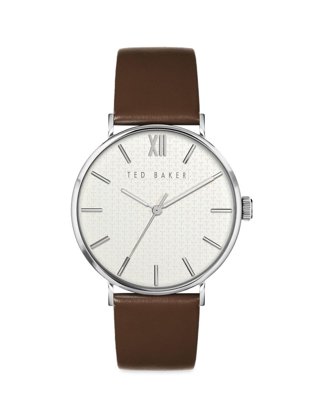 

Часы с кожаным ремешком Ted Baker, коричневый