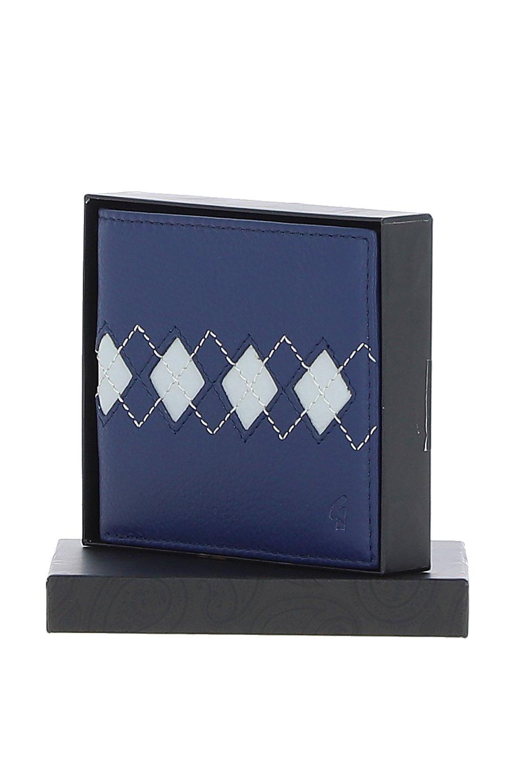 Классический кошелек двойного сложения на 11 карт из натуральной кожи '147' GABICCI, синий