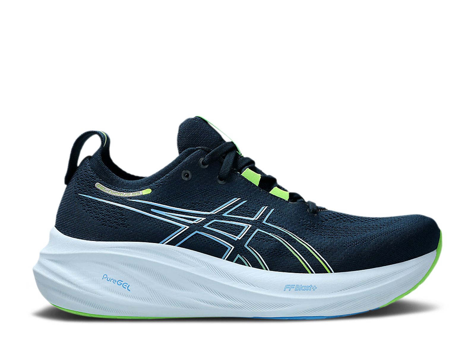 ASICS Gel Nimbus 26 Wide French Blue Electric Lime CDEK.Shopping