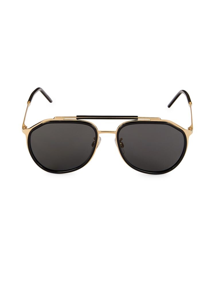 

Овальные солнцезащитные очки-авиаторы 57MM Dolce&Gabbana, цвет Gold Black