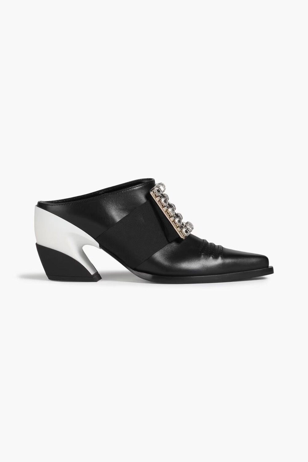 

Кожаные мюли Viv Tex с декором Roger Vivier, черный