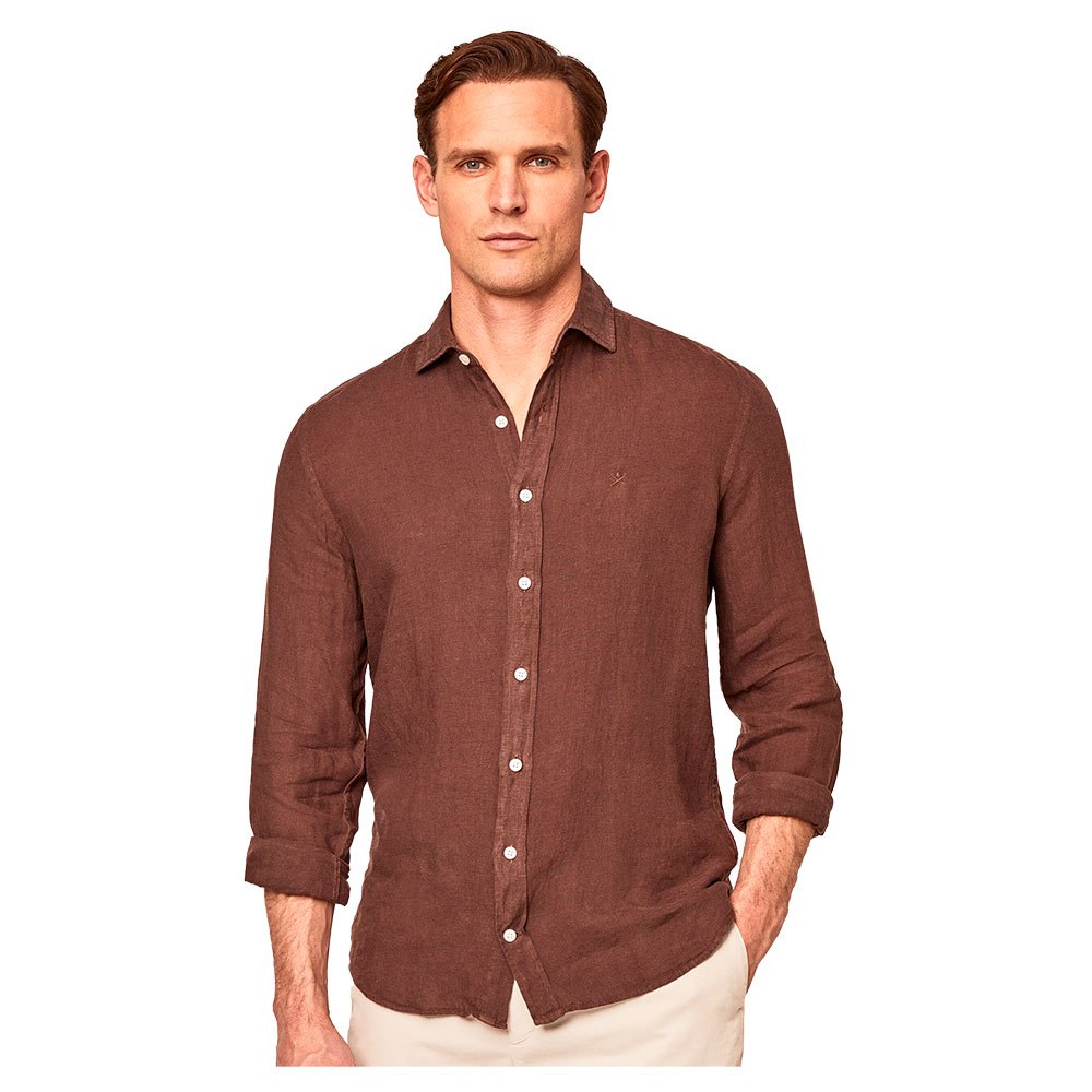 Рубашка Hackett Garment Dyed K, коричневый