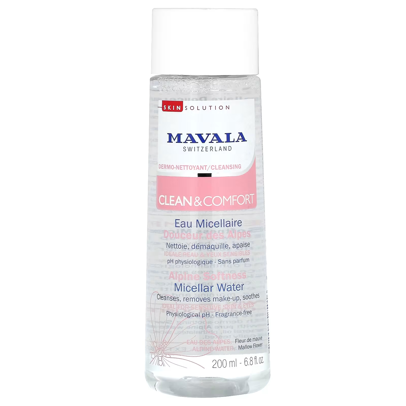 Мицеллярная вода Mavala Clean & Comfort без запаха, 200 мл мицеллярная вода для лица mavala clean