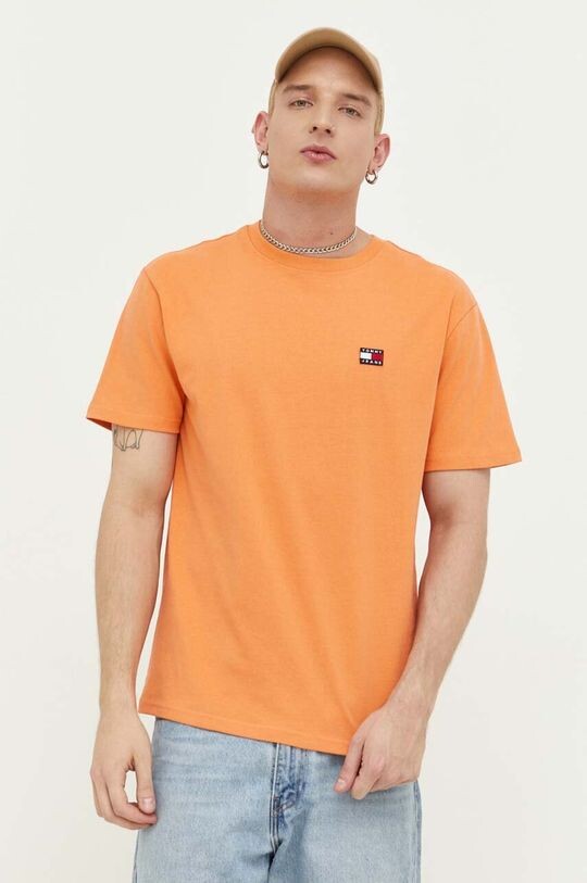 

Хлопковая футболка Tommy Jeans, оранжевый